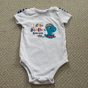 Little Brother Dinosaur Onesie 0-3M